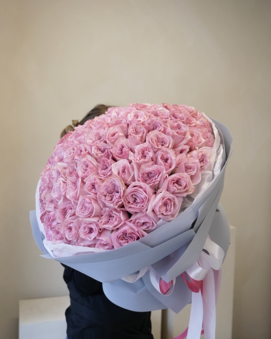 bukiet róż pink o'hara