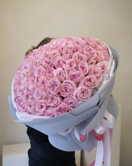 bukiet róż pink o'hara