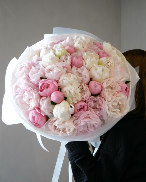 bukiet mix piwonii, bouquet mix peony, dostawa w warszawie