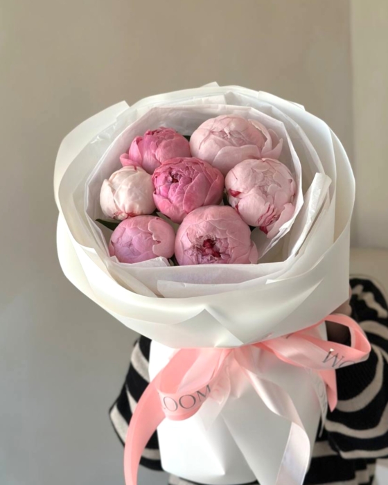 bukiet mix piwonii, bouquet mix peony, dostawa w warszawie