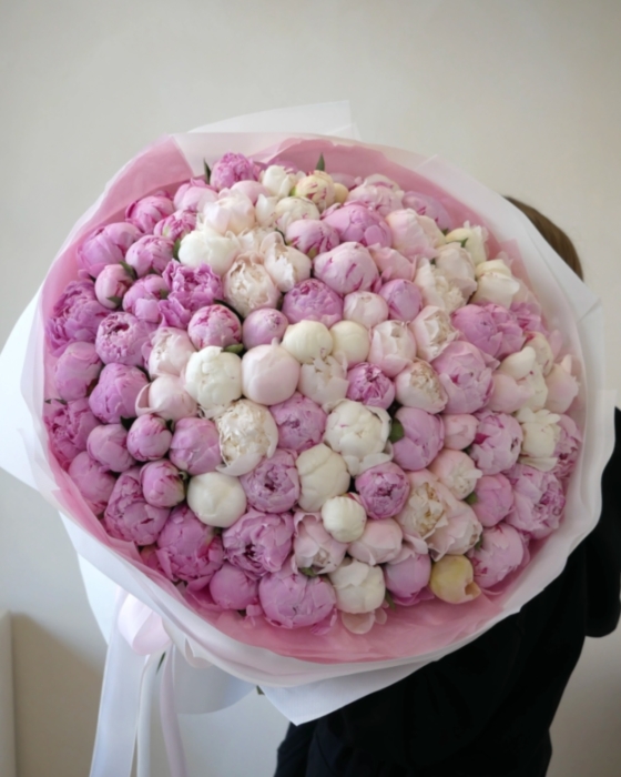 bukiet mix piwonii, bouquet mix peony, dostawa w warszawie