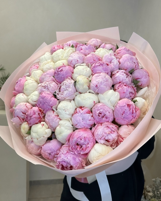bukiet mix piwonii, bouquet mix peony, dostawa w warszawie