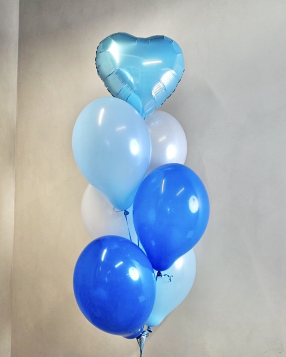 Set balonow 7szt niebieski