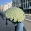 białe róże 101 szt w warszawie . white roses 101
