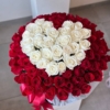 heart flowerbox z róż serdce