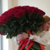długie czerwone róże 80-90 cm, large red roses
