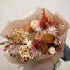 autumn bouquet, cozy fireside blooms