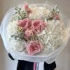 bukiet floral radiance medium, bukiet z dalią i rumiankiem