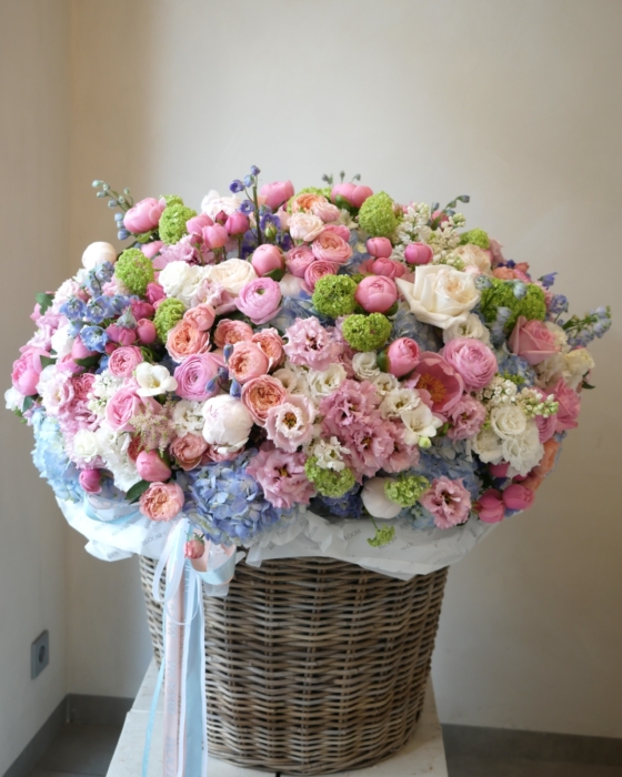 color harmony flower basket