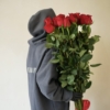 dligie czerwone roze
