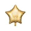 Balon gwiazda Happy birthday gold