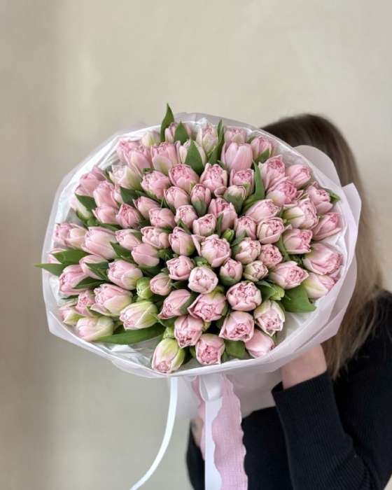 Tulipany pełne różowe 75