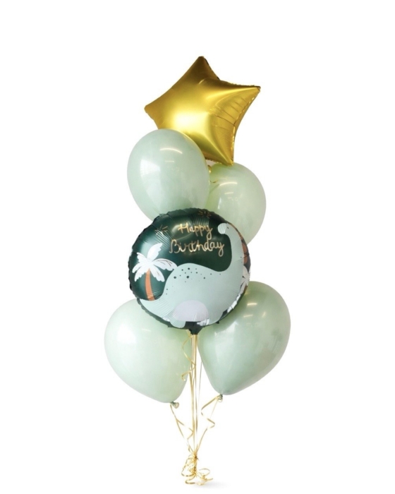 Set balonów urodzinowy 7 green