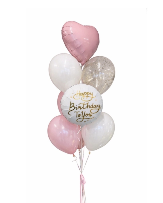 Set balonów urodzinowy розовый